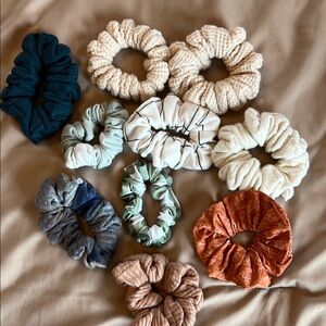 Assorted Scrunchies Set - 10 scrunchies